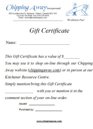Woodcarver Gift Certificates