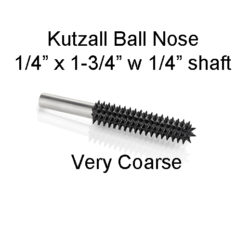 Kutzall Carving Ball Nose Bur 1/4 x 1 3/4 head