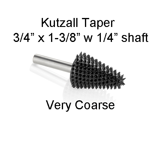 Kutzall Carving Taper Bur 3/4 x 1 3/8 head