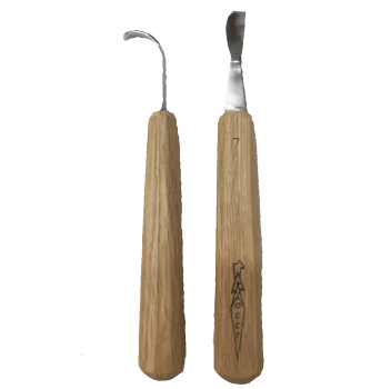 Oak Handle Spoon Knives